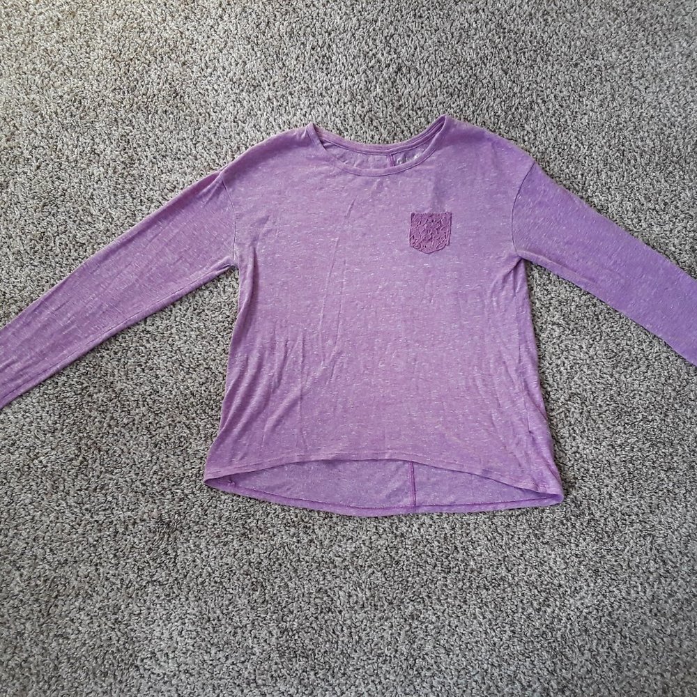 Girls, Cherokee, Purple Long Sleeve Top